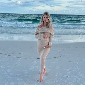 Meshki Cream Midi Dress